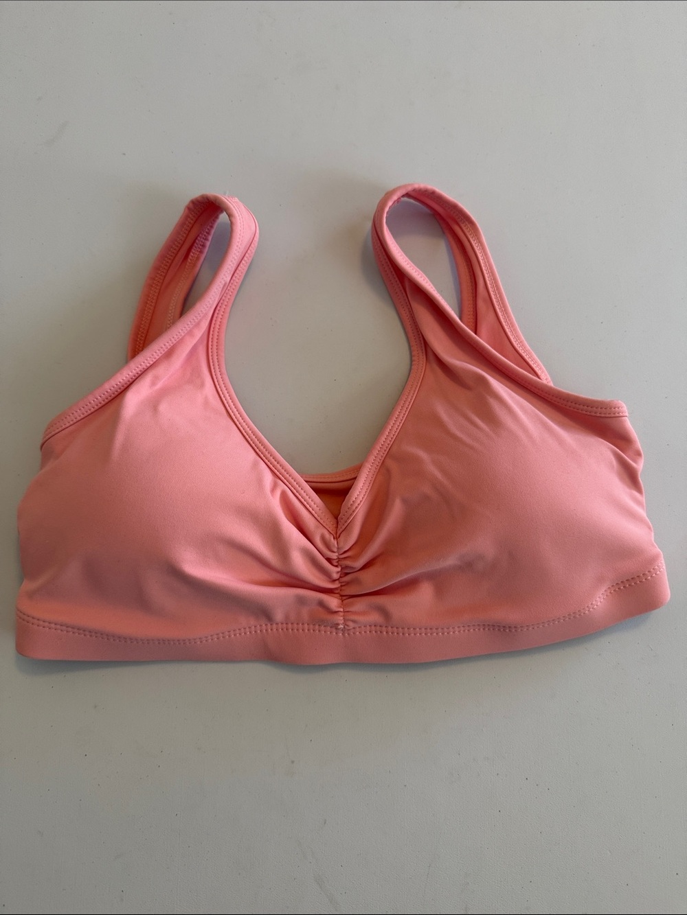 PChee Bum Pink Ruched Front Sports Bralette Size S